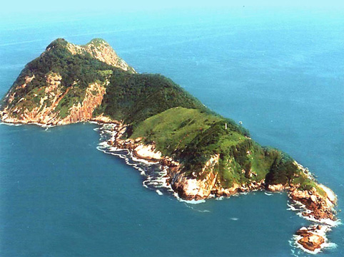 Vista aérea da ilha. (reprodução)